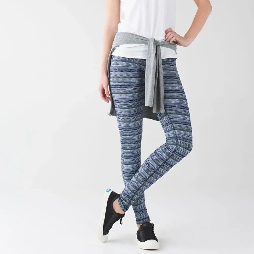 Lululemon Wunder Under Pant III Space Dye Twist Sapphire Blue Multi 30"